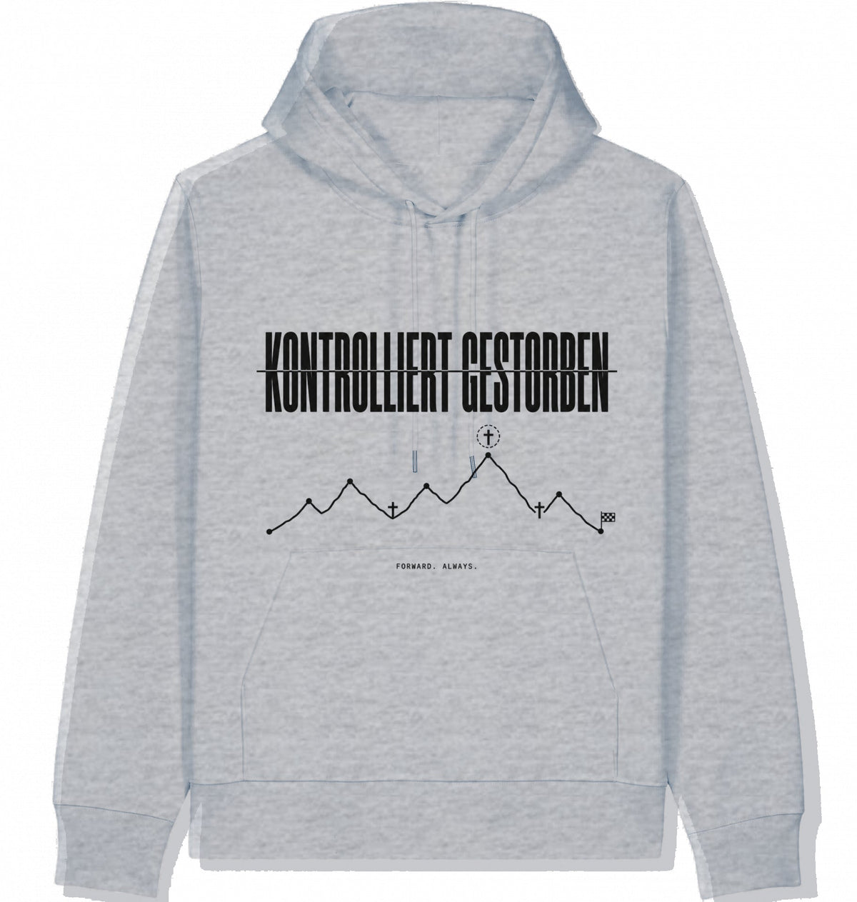 KONTROLLIERT GESTORBEN Heavyweight Organic Hoodie - Flat Mockup