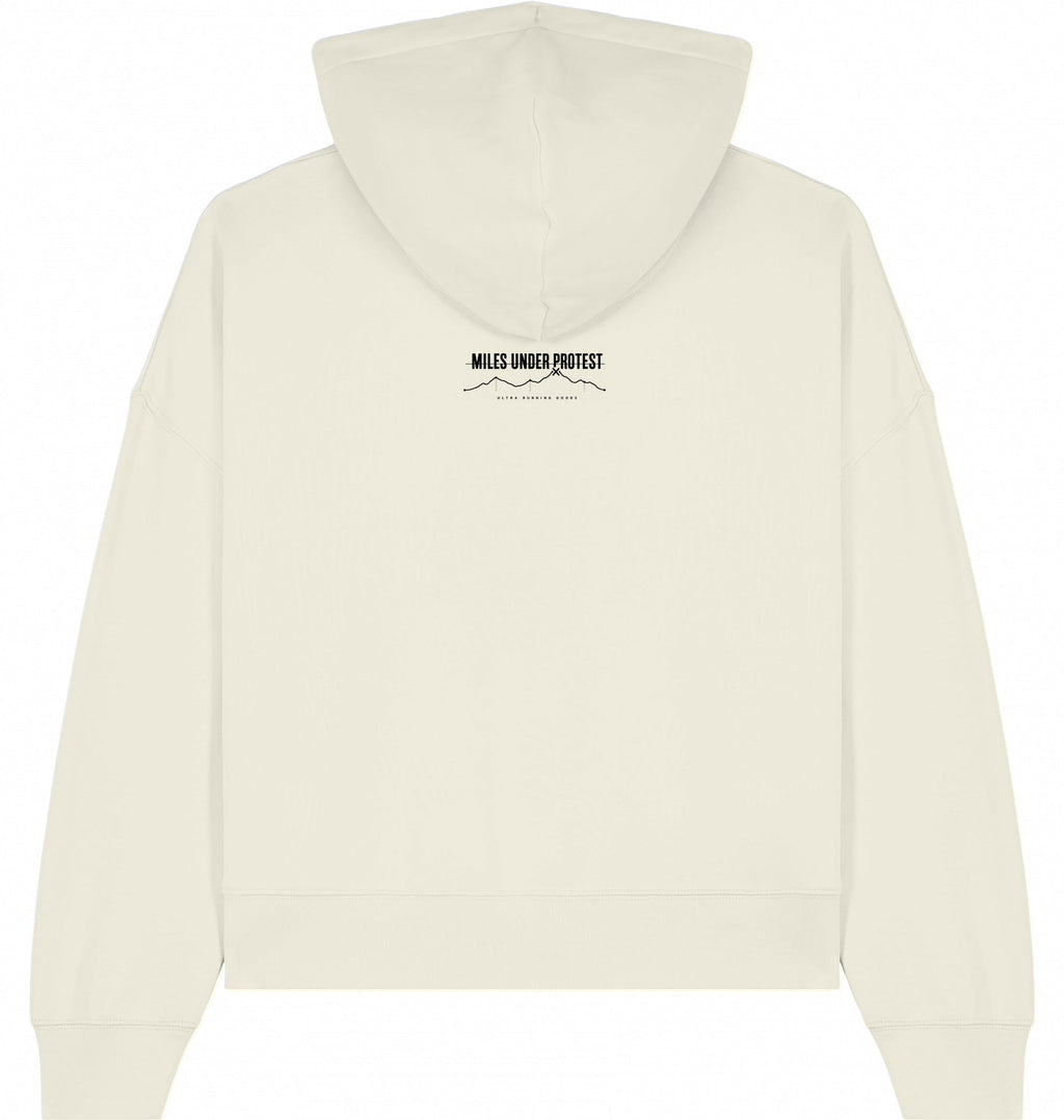 EMBRACE THE PAIN Women's Organic Hoodie – Black Print - Flat Mockup