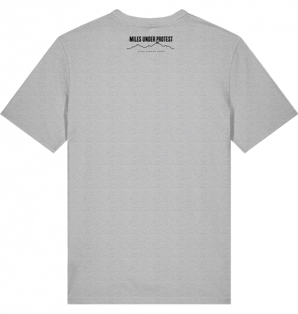KONTROLLIERT GESTORBEN Organic Trail Running Tee - Black Print - Flat Mockup