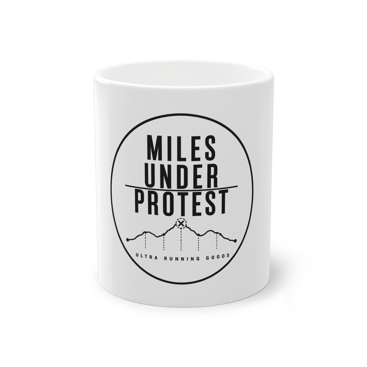 MILES UNDER PROTEST Mug – Ceramic Mug (Black Print)