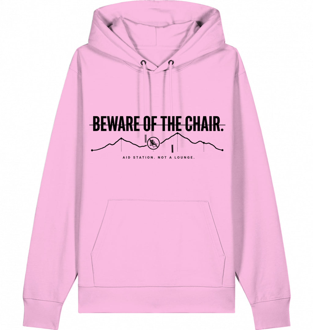BEWARE OF THE CHAIR HOODIE - BLACK PRINT - Flat Mockup