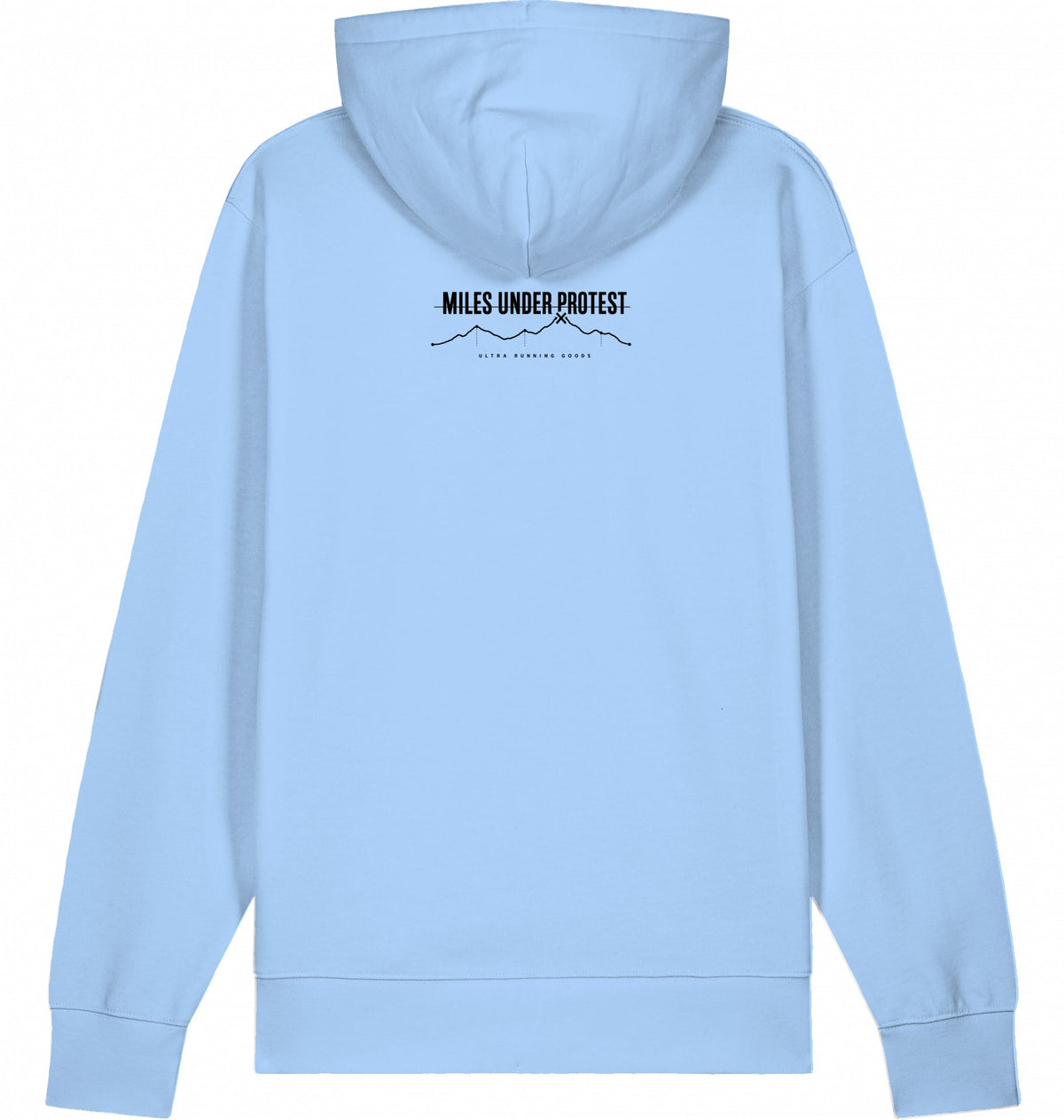 IM PRINZIP ALLES LAUFBAD Unisex Hoodie (Black Print) - Flat Mockup