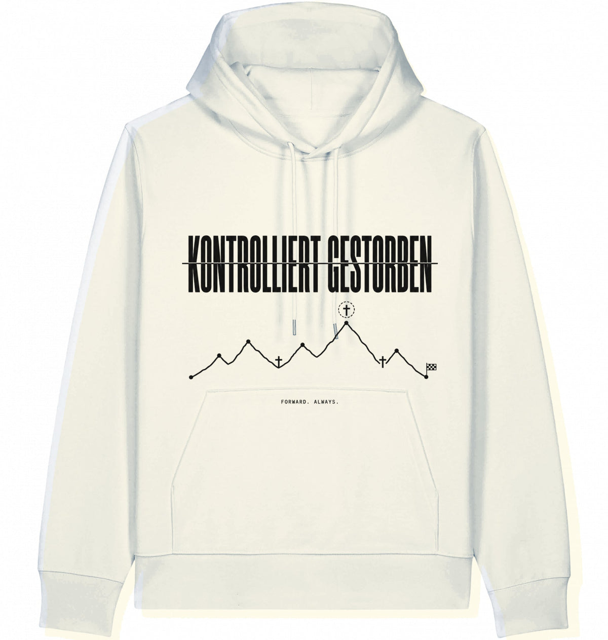 KONTROLLIERT GESTORBEN Heavyweight Organic Hoodie - Flat Mockup