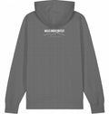 RUN RECOVER REPEAT Organic Trail Running Hoodie (White Print) - Flat Mockup