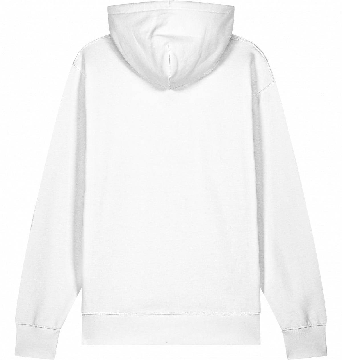 MILES UNDER PROTEST Hoodie – Organic Trail Running Hoodie (Black Print) - Flat Mockup