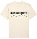 MILES UNDER PROTEST Heavy Tee – Oversized Organic T-Shirt (Black Print) - Flat Mockup