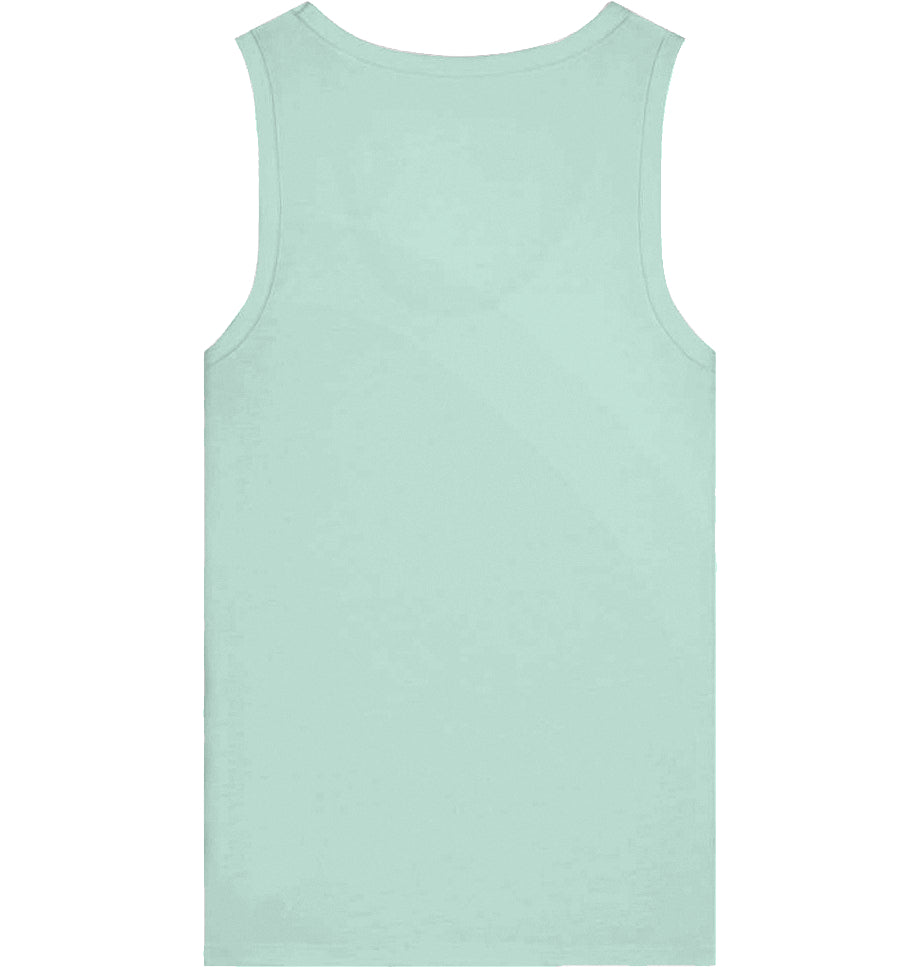 EMBRACE THE PAIN Women's Tank Top – Organic Fitted Top (Black Print) - Flat Mockup