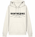 YOU CAN'T FAKE THE MILES Heavyweight Hoodie – Black Print - Flat Mockup