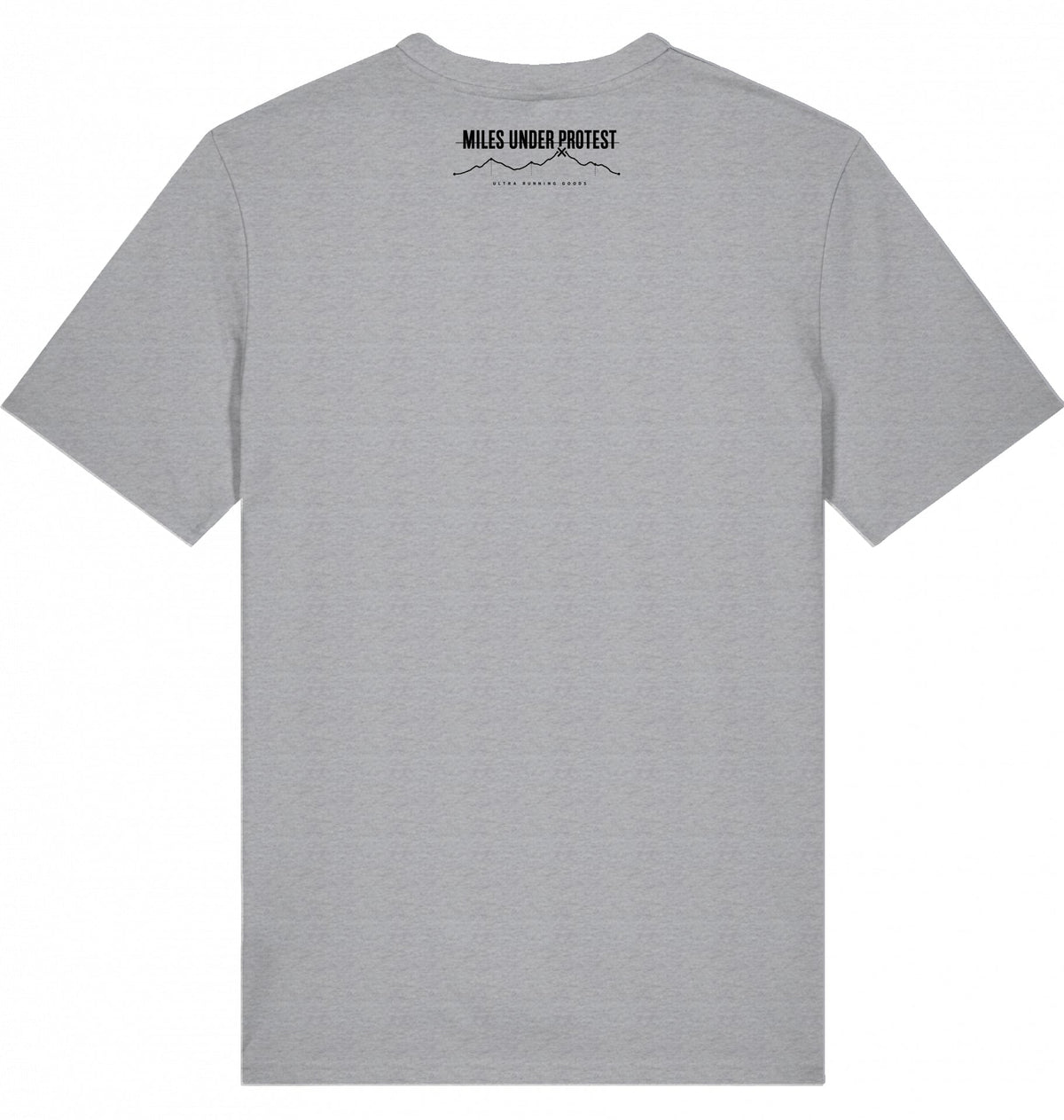 EMBRACE THE PAIN Tee – Organic Trail Running T-Shirt (Black Print) - Flat Mockup