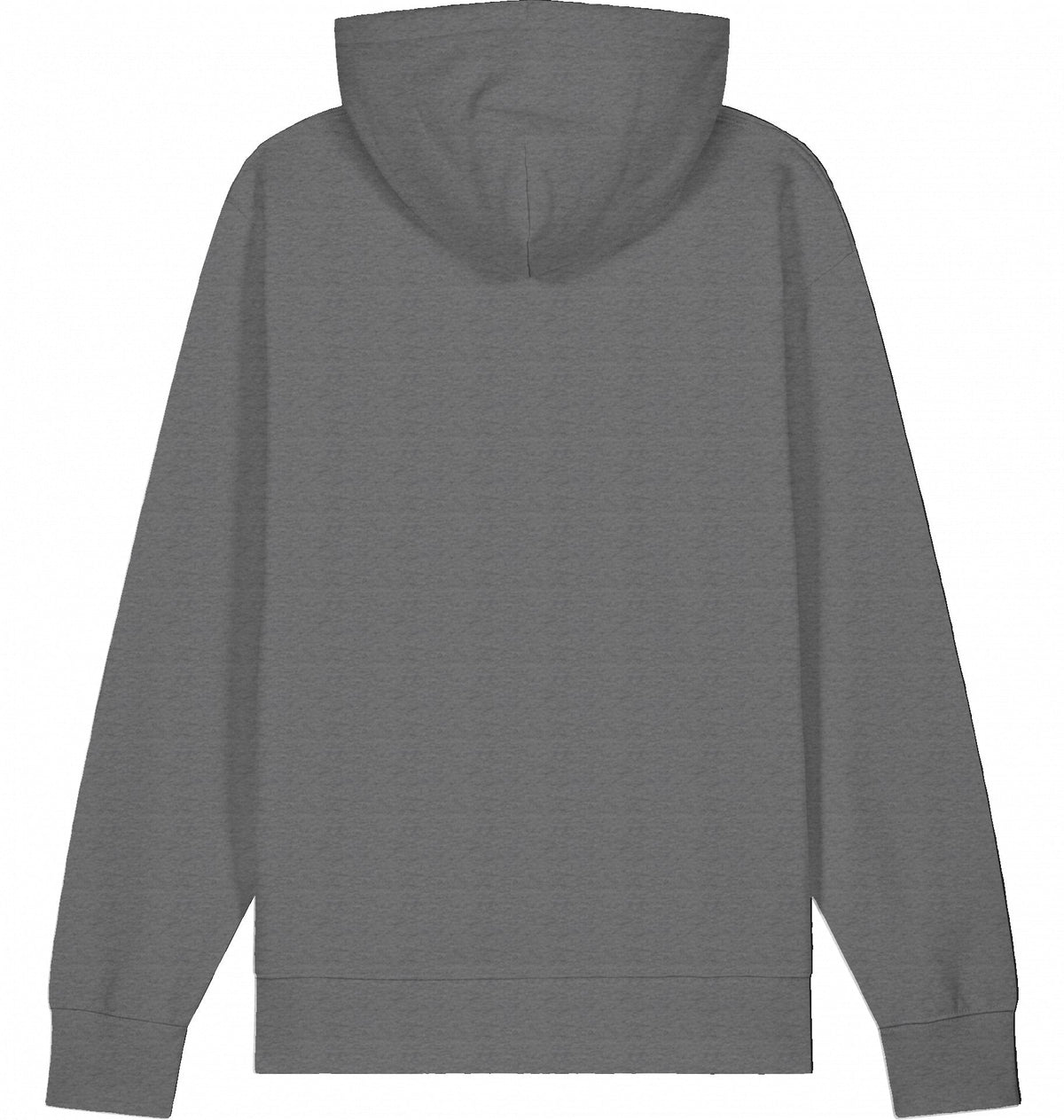 MILES UNDER PROTEST Organic Trail Running Hoodie – White Print - Flat Mockup