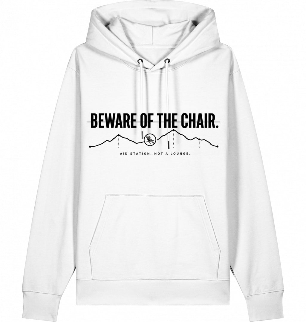 BEWARE OF THE CHAIR HOODIE - BLACK PRINT - Flat Mockup