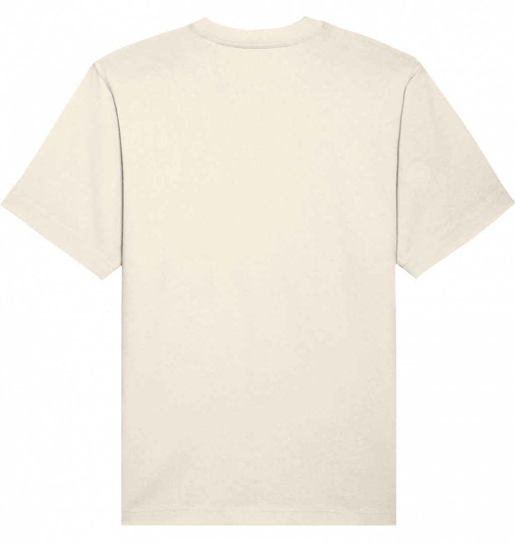 MILES UNDER PROTEST Heavy Tee – Oversized Organic T-Shirt (Black Print) - Flat Mockup