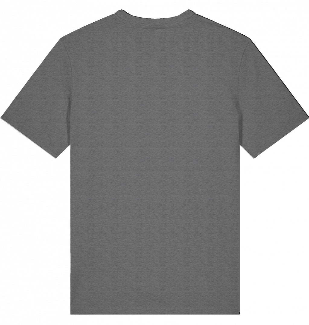 MILES UNDER PROTEST Tee – Organic Trail Running T-Shirt (White Print) - Flat Mockup