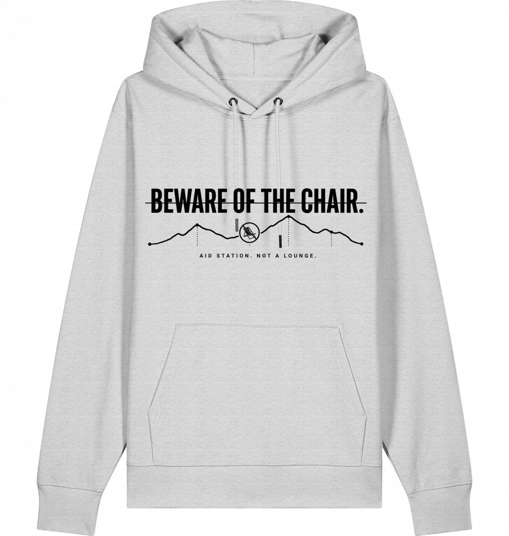 BEWARE OF THE CHAIR HOODIE - BLACK PRINT - Flat Mockup
