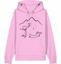 DOGS. COFFEE. RUNNING Hoodie – Organic Trail Running Hoodie (Black Print) - Flat Mockup