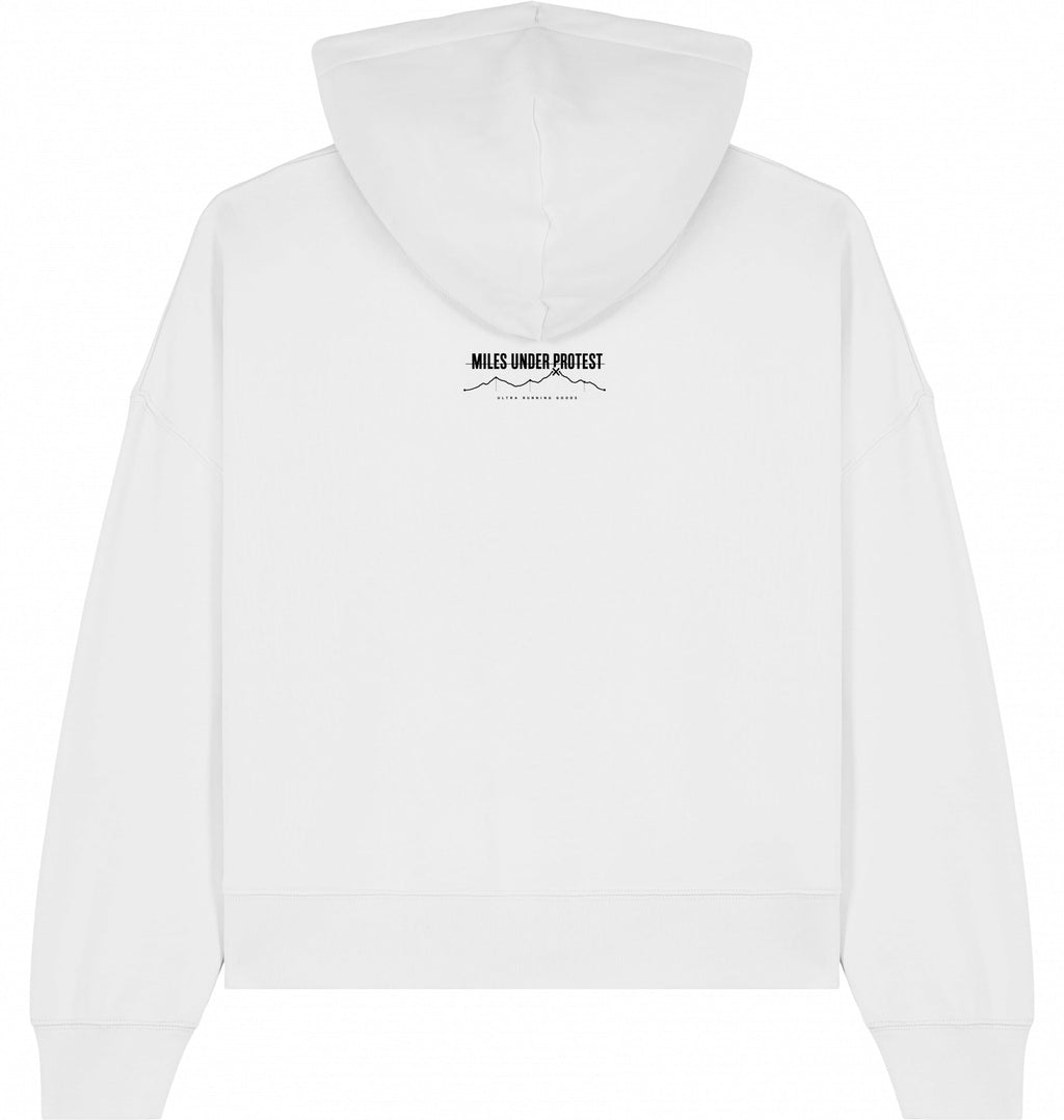 EMBRACE THE PAIN Women's Organic Hoodie – Black Print - Flat Mockup