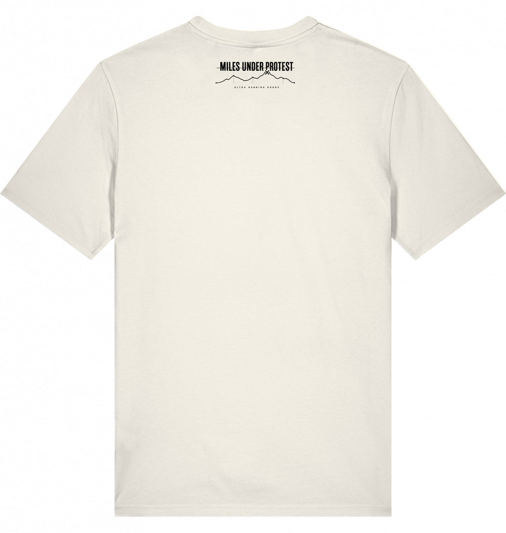 KONTROLLIERT GESTORBEN Organic Trail Running Tee - Black Print - Flat Mockup