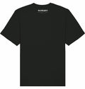 RUN RECOVER REPEAT Heavy Tee – Oversized Organic T-Shirt (White Print) - Flat Mockup