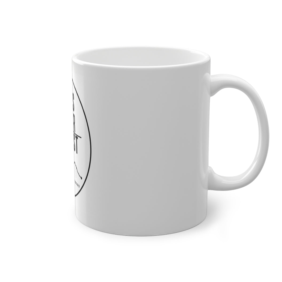 Miles Under Protest Logo Mug – right