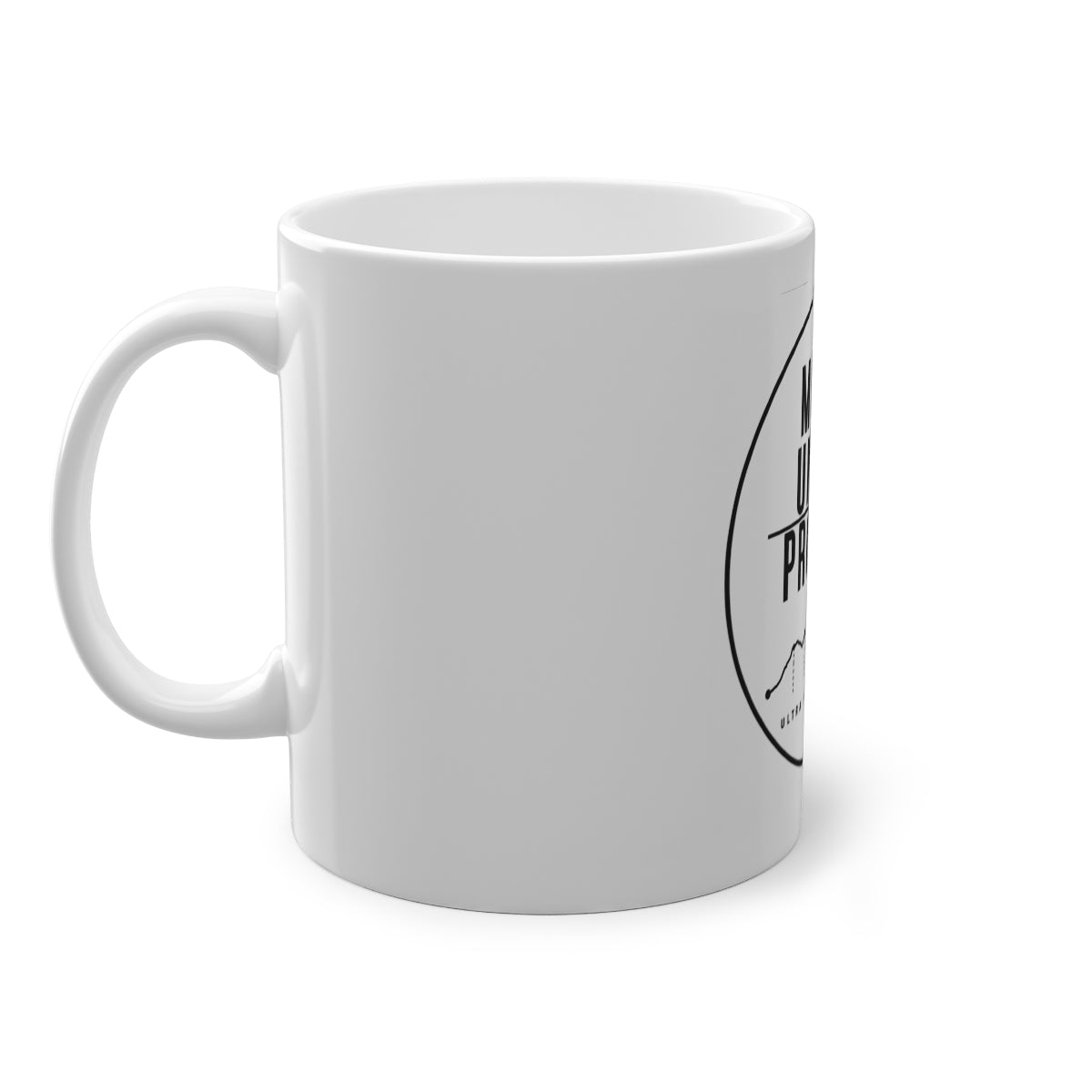 Miles Under Protest Logo Mug – left
