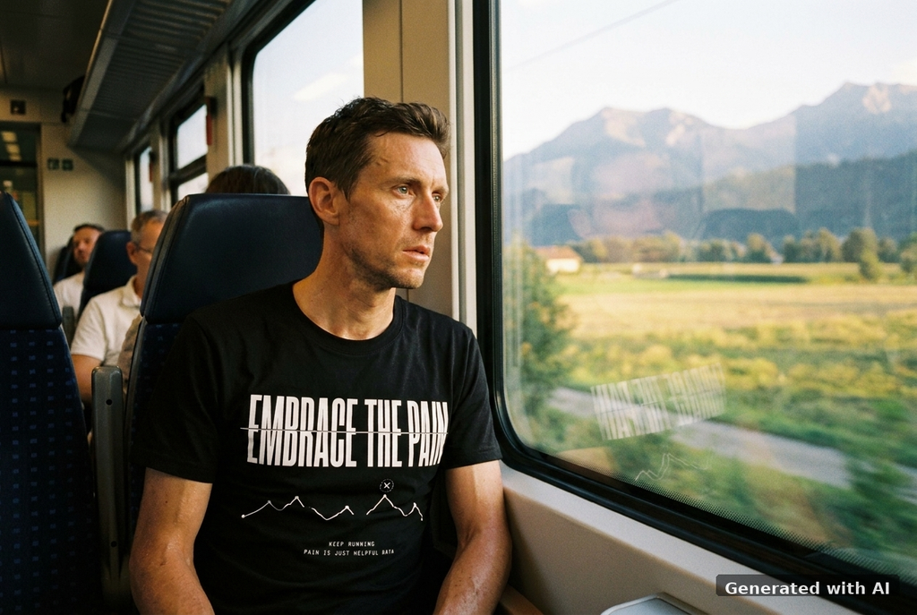 EMBRACE THE PAIN Heavy Tee – Oversized Organic T-Shirt (White Print) - Off_Duty Mockup (Front) [Black]