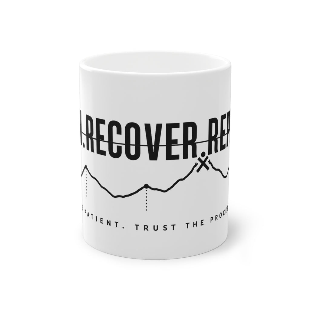Run. Recover. Repeat. Mug – front
