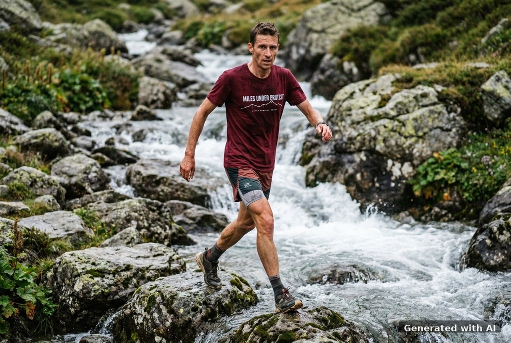 MILES UNDER PROTEST Heavy Tee – Oversized Organic T-Shirt (White Print) - Trail Mockup (Front) [Burgundy]