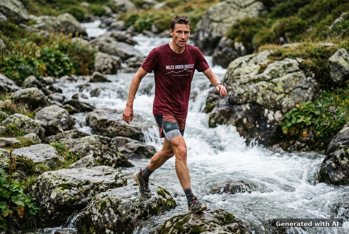 MILES UNDER PROTEST Heavy Tee – Oversized Organic T-Shirt (White Print) - Trail Mockup (Front) [Burgundy]