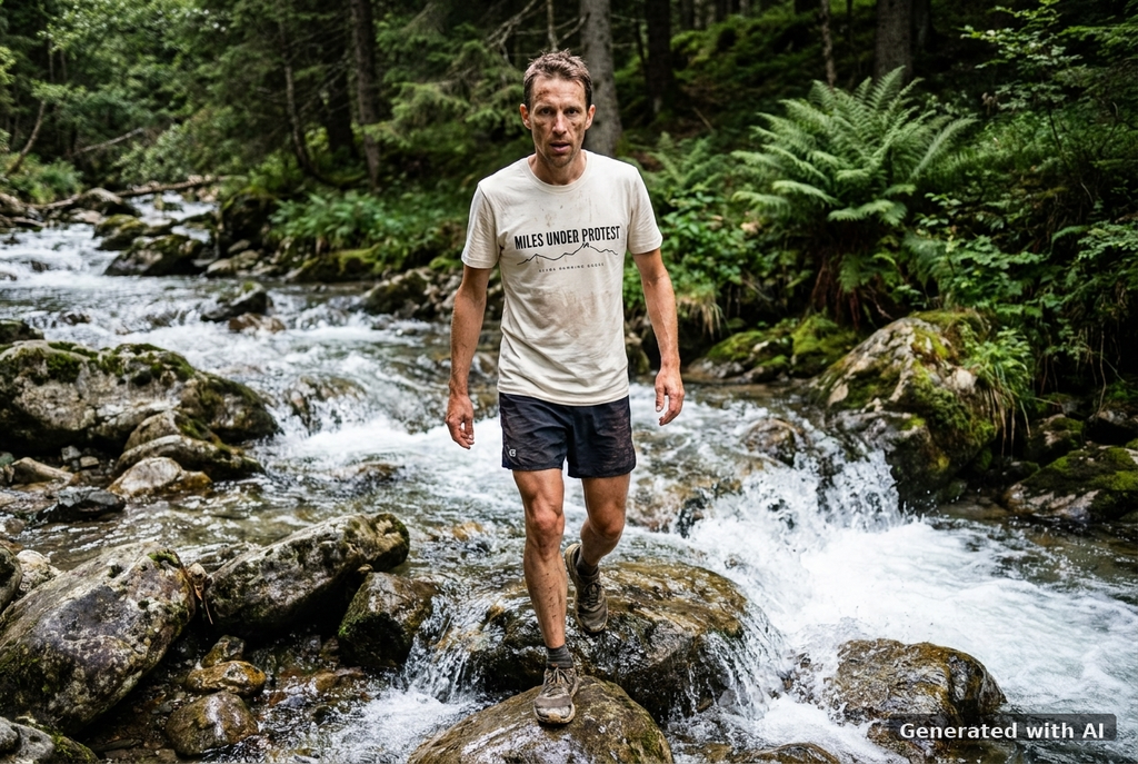 MILES UNDER PROTEST Heavy Tee – Oversized Organic T-Shirt (Black Print) - Trail Mockup (Front) [Natural Raw]