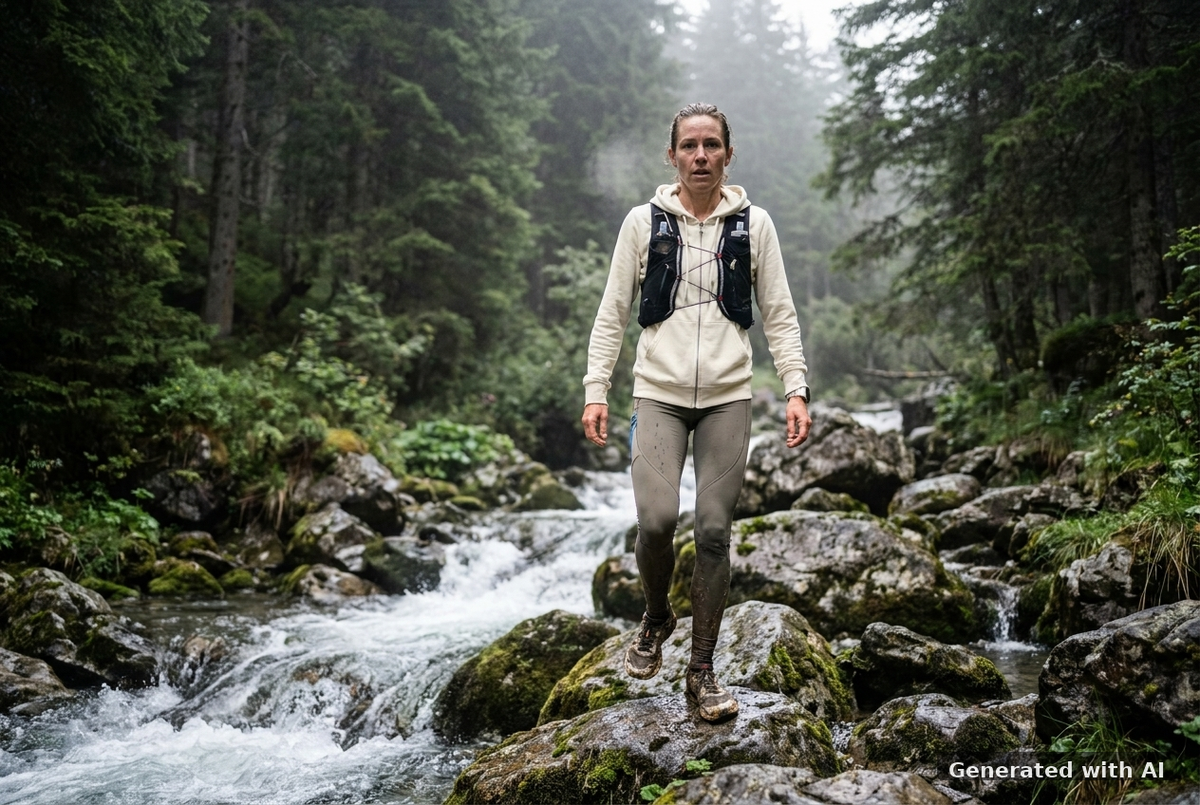 MILES UNDER PROTEST Organic Zip Hoodie – Black Print - Trail Mockup (Front) [Natural Raw]
