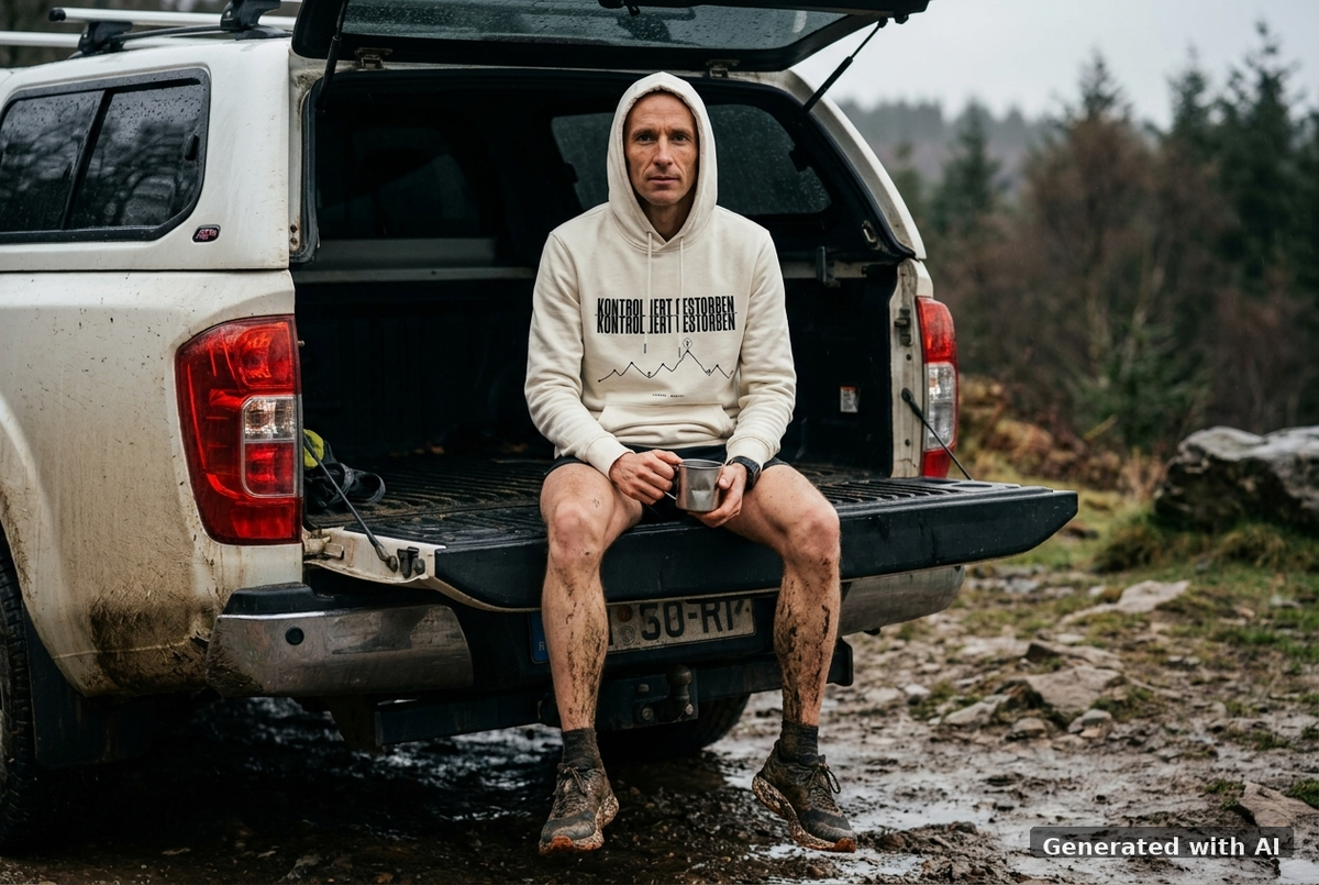 KONTROLLIERT GESTORBEN Heavyweight Organic Hoodie - Trail Mockup (Front) [Natural Raw]